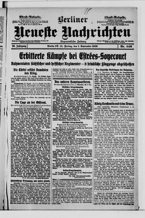 Berliner Neueste Nachrichten vom 01.09.1916