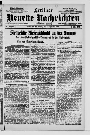 Berliner Neueste Nachrichten vom 04.09.1916