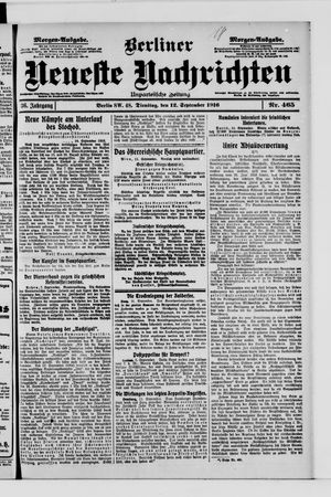 Berliner Neueste Nachrichten vom 12.09.1916