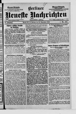 Berliner Neueste Nachrichten vom 15.09.1916