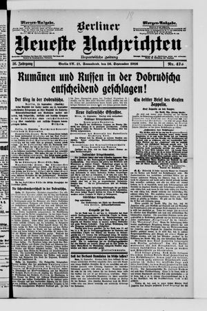 Berliner Neueste Nachrichten vom 16.09.1916