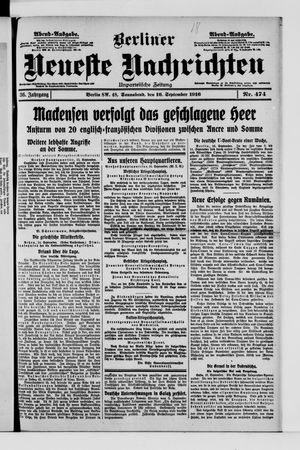 Berliner Neueste Nachrichten vom 16.09.1916
