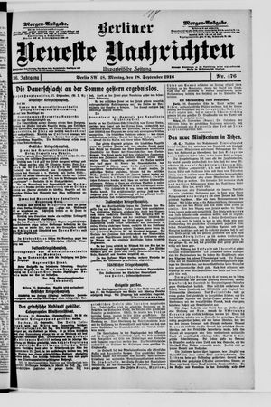 Berliner Neueste Nachrichten vom 18.09.1916