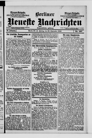 Berliner Neueste Nachrichten vom 29.09.1916