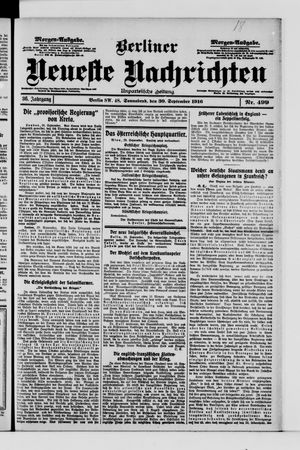 Berliner Neueste Nachrichten vom 30.09.1916