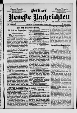 Berliner Neueste Nachrichten vom 02.10.1916