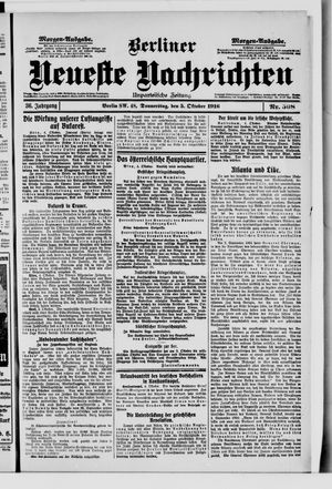 Berliner Neueste Nachrichten vom 05.10.1916