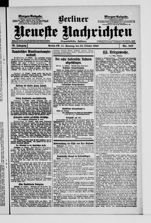 Berliner Neueste Nachrichten vom 15.10.1916