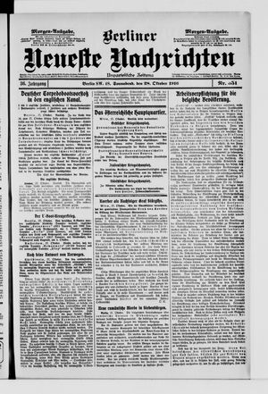 Berliner Neueste Nachrichten vom 28.10.1916