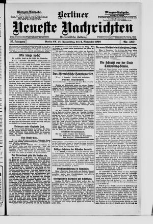 Berliner Neueste Nachrichten vom 02.11.1916
