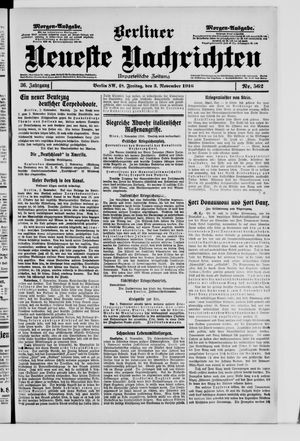 Berliner Neueste Nachrichten vom 03.11.1916