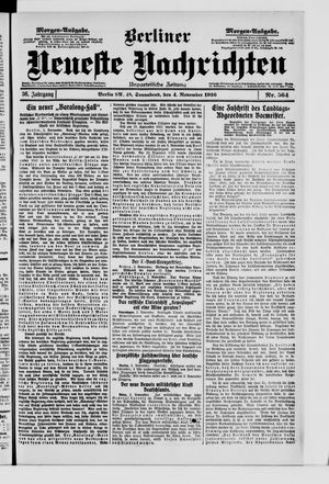 Berliner Neueste Nachrichten vom 04.11.1916