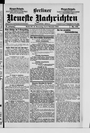 Berliner Neueste Nachrichten vom 09.11.1916