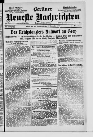 Berliner Neueste Nachrichten vom 09.11.1916