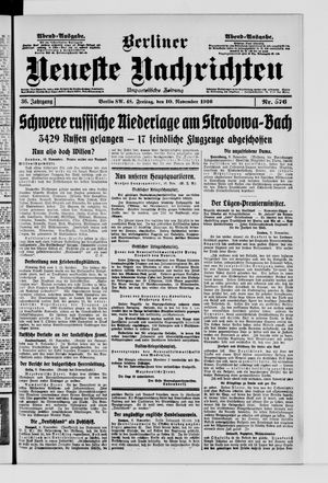 Berliner Neueste Nachrichten vom 10.11.1916