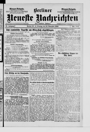 Berliner Neueste Nachrichten vom 13.11.1916