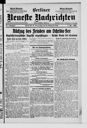 Berliner Neueste Nachrichten vom 23.11.1916