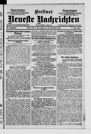 Berliner Neueste Nachrichten vom 25.11.1916