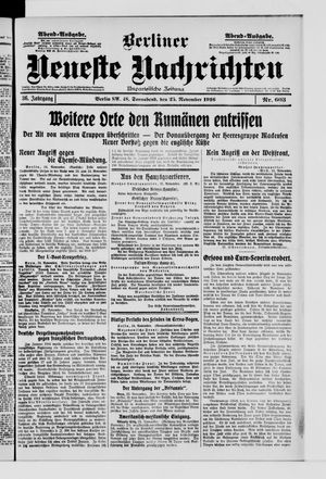 Berliner Neueste Nachrichten vom 25.11.1916
