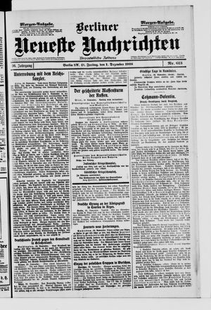 Berliner Neueste Nachrichten vom 01.12.1916