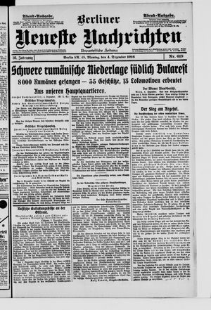 Berliner Neueste Nachrichten vom 04.12.1916