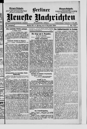 Berliner Neueste Nachrichten vom 08.12.1916