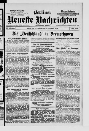 Berliner Neueste Nachrichten vom 11.12.1916