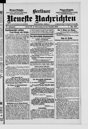 Berliner Neueste Nachrichten vom 14.12.1916