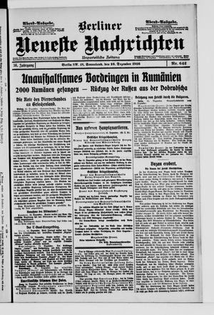 Berliner Neueste Nachrichten vom 16.12.1916