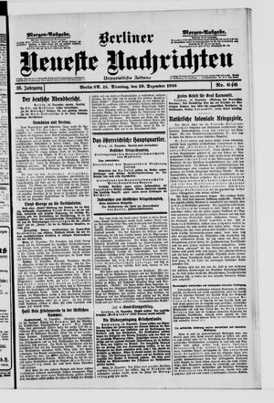 Berliner Neueste Nachrichten vom 19.12.1916