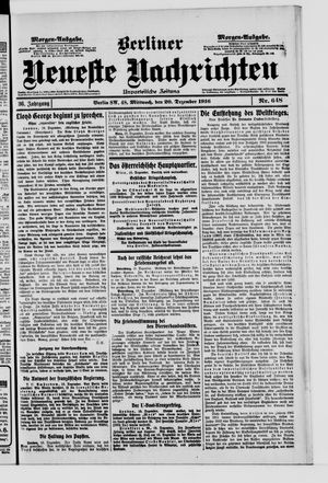 Berliner Neueste Nachrichten vom 20.12.1916