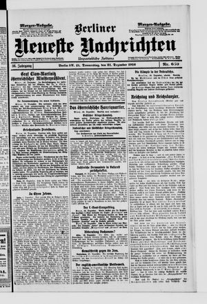 Berliner Neueste Nachrichten vom 21.12.1916
