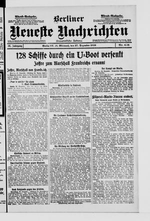 Berliner Neueste Nachrichten vom 27.12.1916