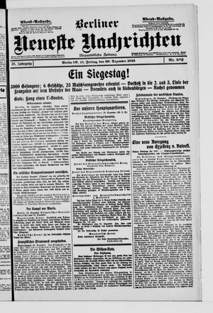 Berliner Neueste Nachrichten vom 29.12.1916