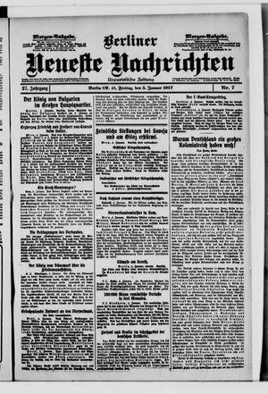 Berliner neueste Nachrichten vom 05.01.1917