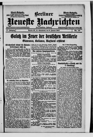 Berliner neueste Nachrichten vom 06.01.1917