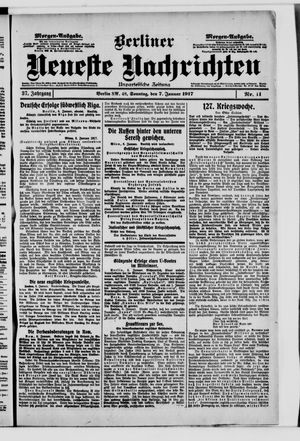 Berliner neueste Nachrichten vom 07.01.1917