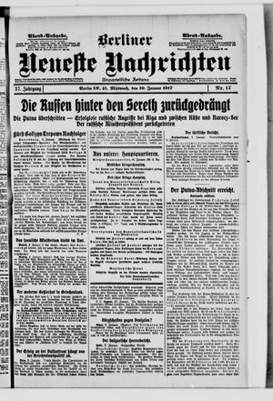 Berliner Neueste Nachrichten on Jan 10, 1917