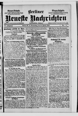 Berliner neueste Nachrichten vom 11.01.1917