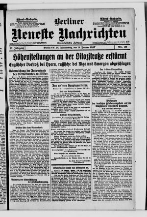 Berliner neueste Nachrichten vom 11.01.1917