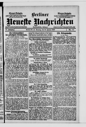 Berliner neueste Nachrichten vom 14.01.1917