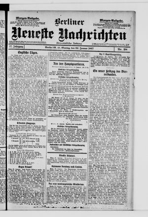 Berliner Neueste Nachrichten vom 22.01.1917
