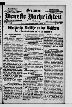 Berliner Neueste Nachrichten on Jan 27, 1917