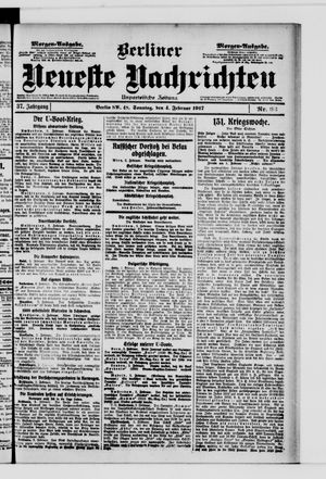 Berliner neueste Nachrichten vom 04.02.1917