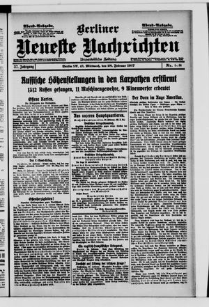 Berliner Neueste Nachrichten vom 28.02.1917