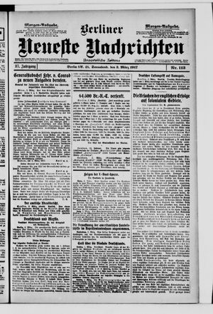 Berliner neueste Nachrichten vom 03.03.1917