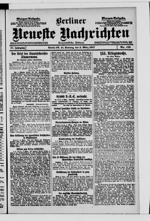 Berliner neueste Nachrichten on Mar 4, 1917