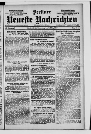 Berliner neueste Nachrichten vom 08.03.1917