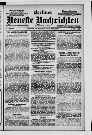 Berliner neueste Nachrichten on Mar 10, 1917