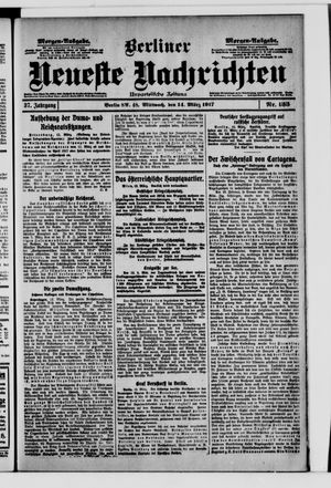 Berliner neueste Nachrichten vom 14.03.1917